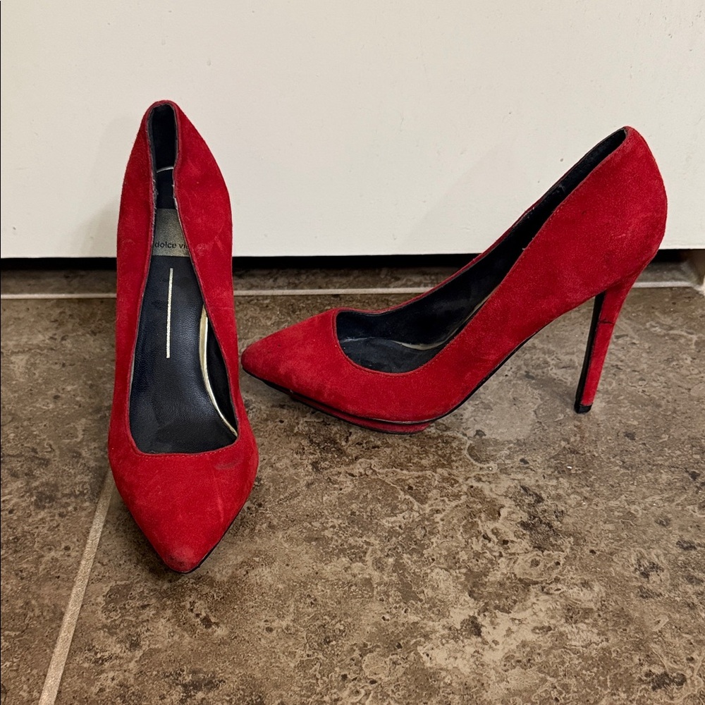 Dolce Vita Red Suede Heels